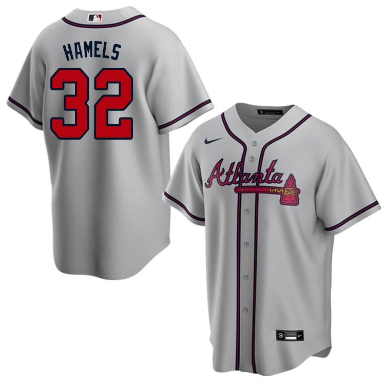 Nike Men #32 Cole Hamels Atlanta Braves Baseball Jerseys Sale-Gray